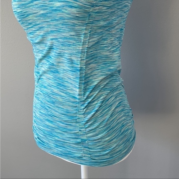 Athleta Racerback Fastest Track Blue Space Dye Tank Top - Picture 3 of 10